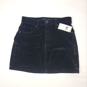 Hudson Women S Mini Skirt the Viper Velvet Studded Black 24